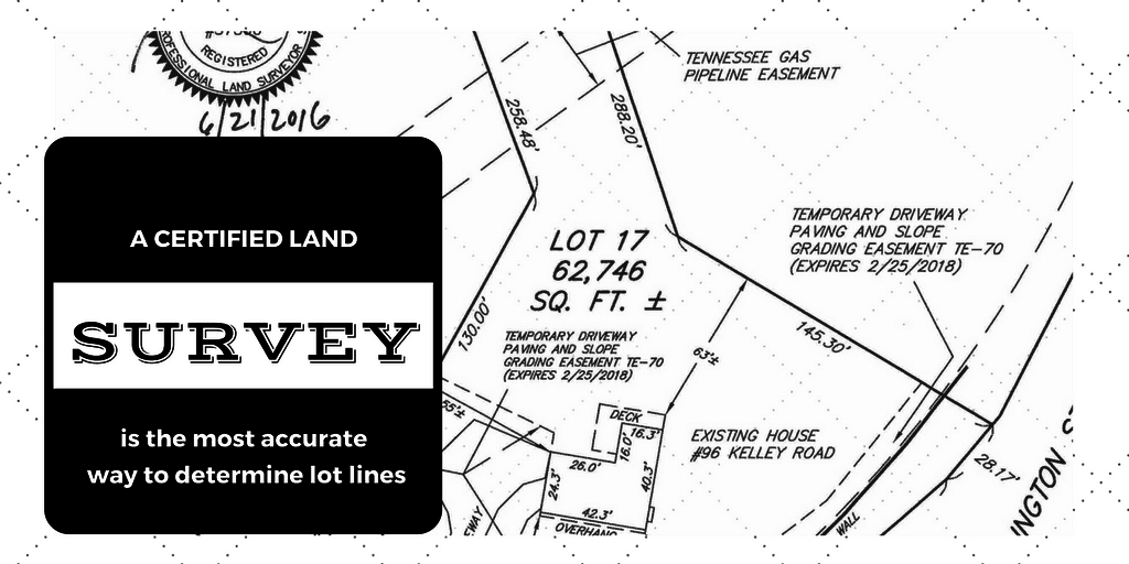 a certified land survey is the only way to find where the property lines are on a home.