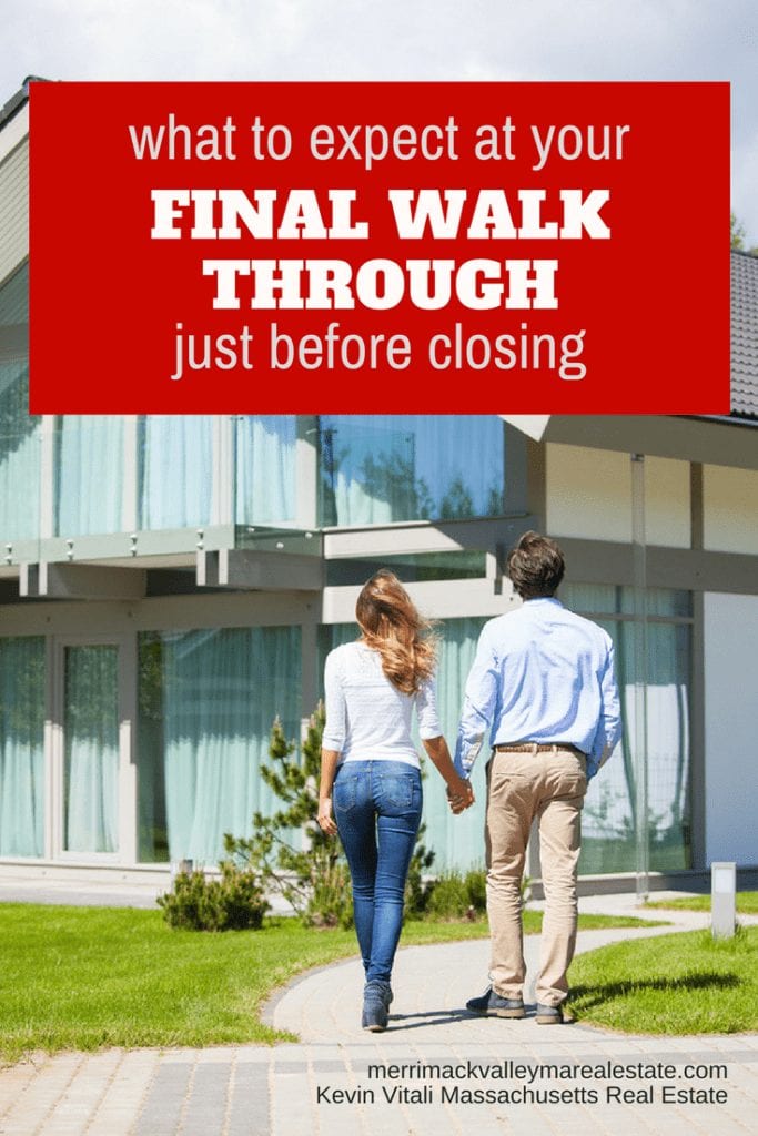 the home buyers final walk through before closing