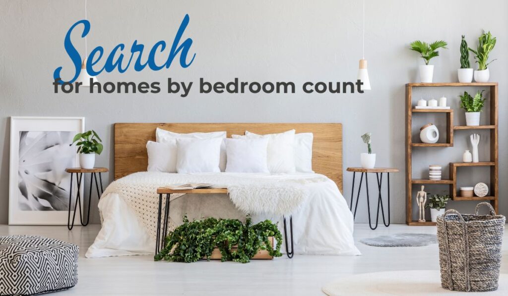Search for homes by bedroom count