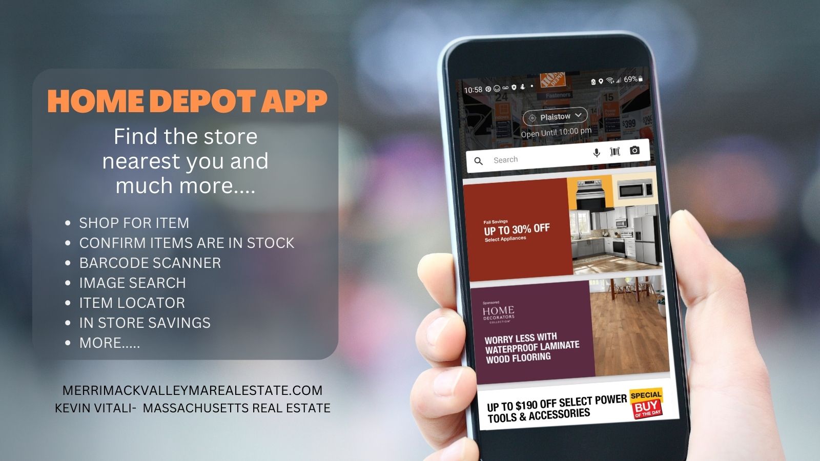 Home Depot App with store locator
