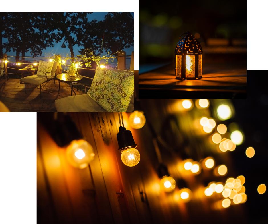 use LED lights to help stage your deck