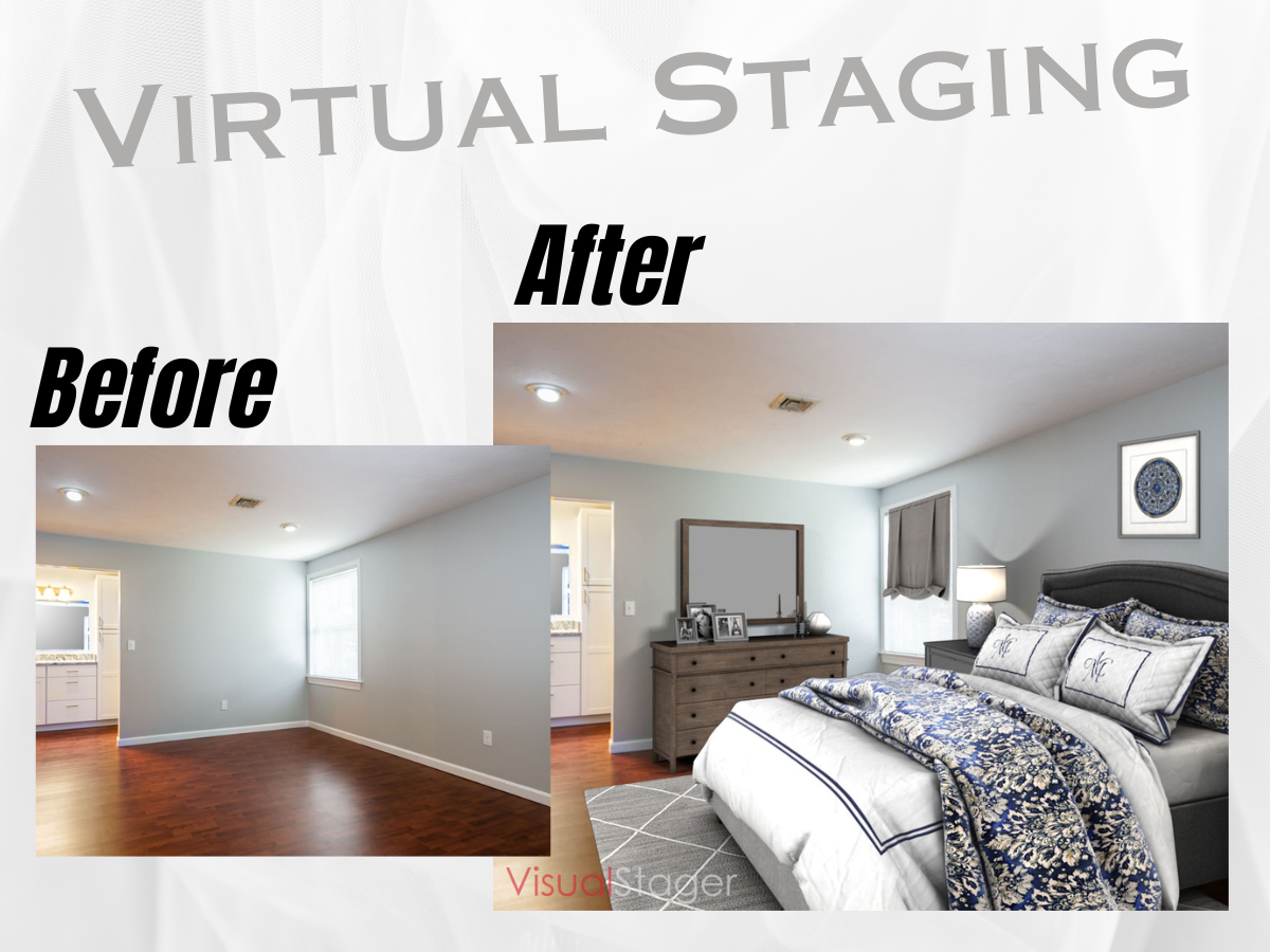 Virtual Staging- Home Staging by digitally enhancing a photograph of a vacant room