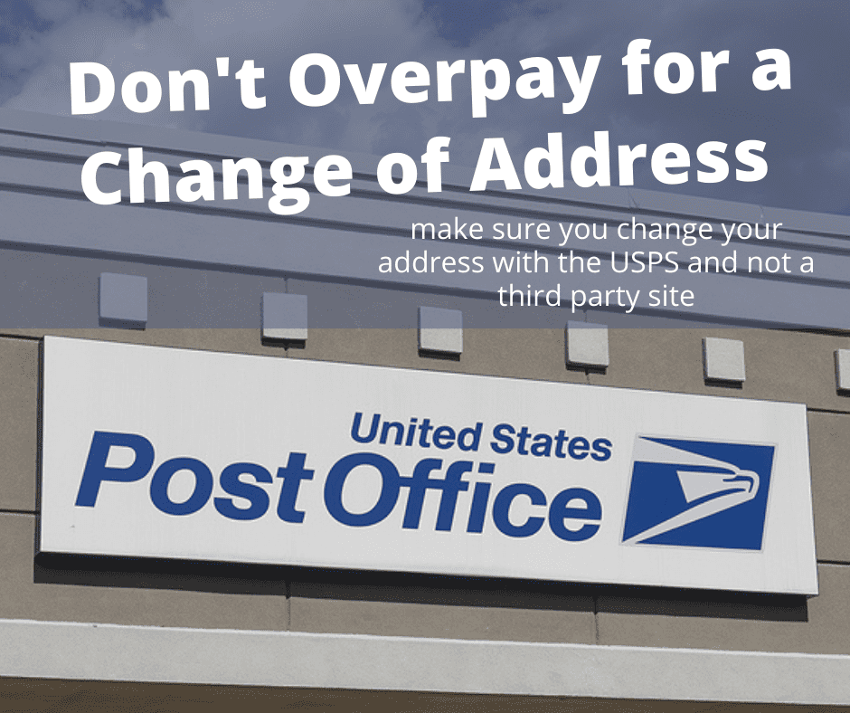 USPS change of address don't overpay