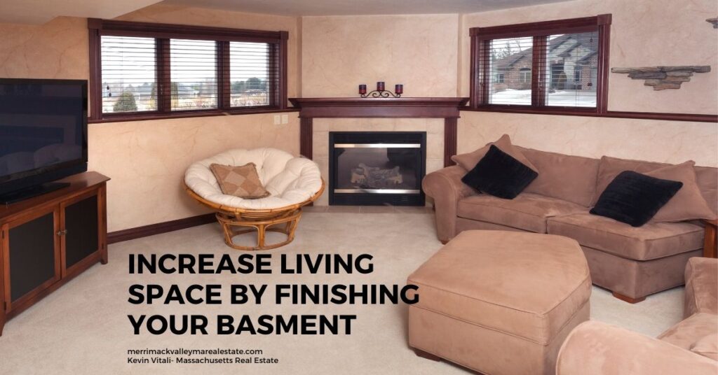 a finshed basement increases living space