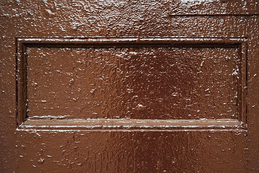Types of paint finishes - glossy door showing flaws