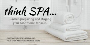 think SPA when staging your bathroom for a home sale