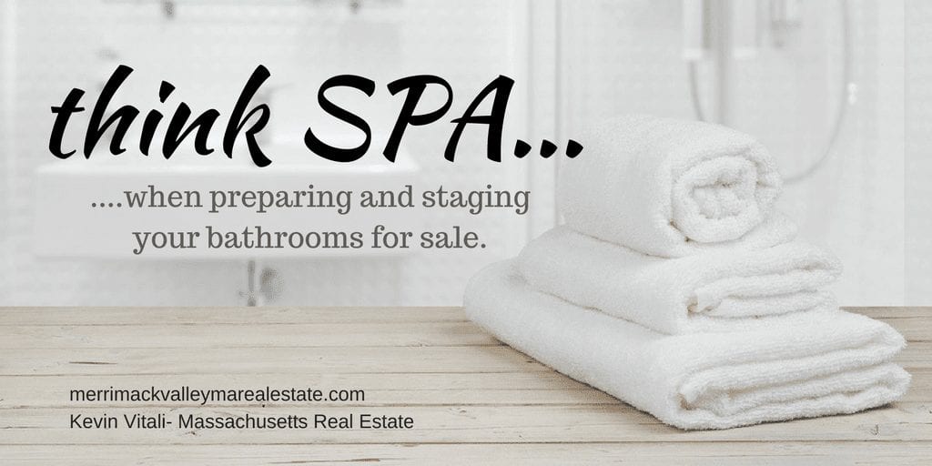 think SPA when staging your bathroom for a home sale