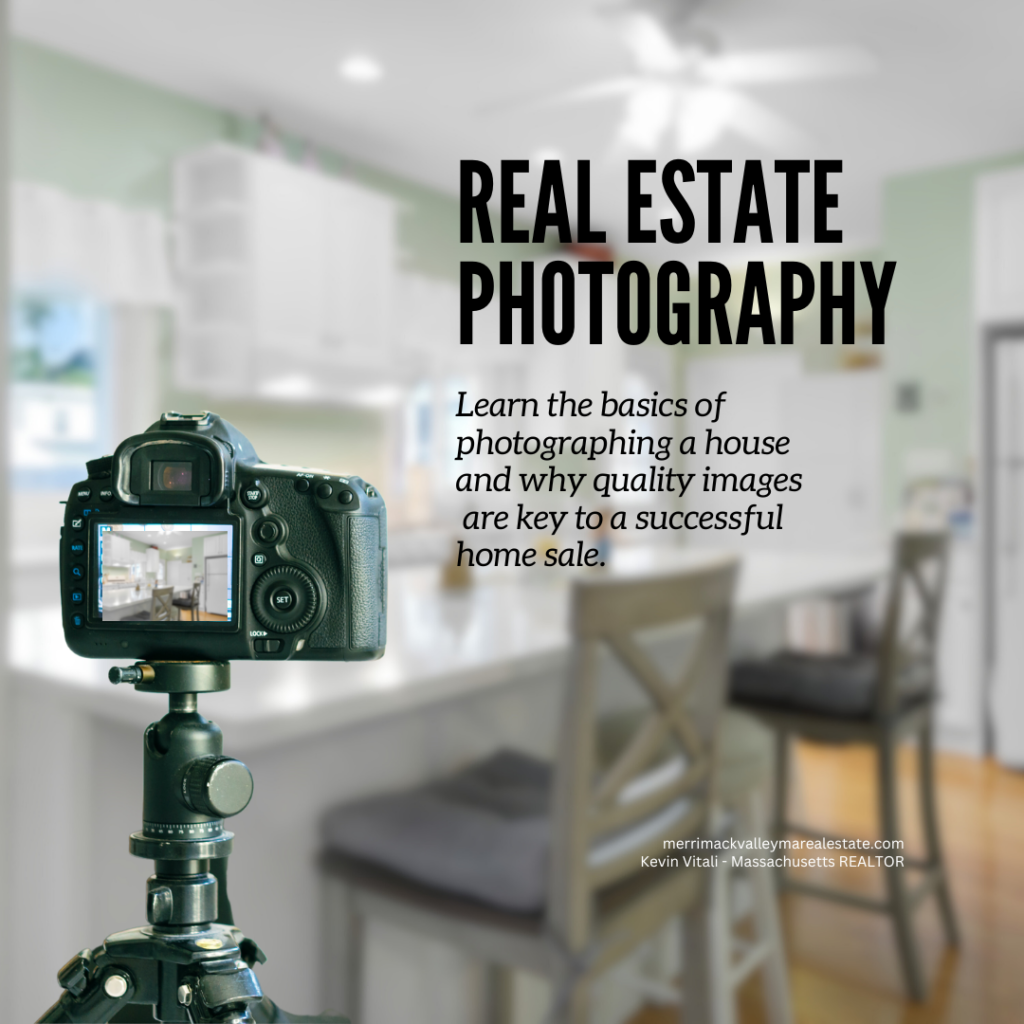 camera and tripod for real estate photography.