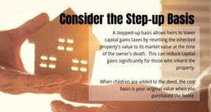 consider the step-up basis when considering adding your 